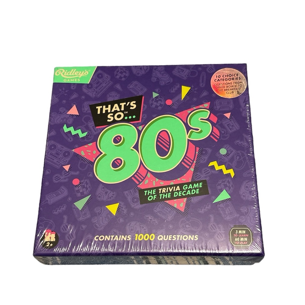 That’s So 80s The Trivia Game Of The Decade Ridley’s Games Pop Culture Brand New